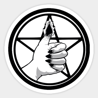 burning church thumb Sticker